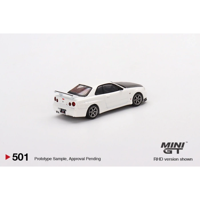 Mini GT MGT00501 1/64 Nissan Skyline GT-R (R34) V-Spec II N1 White