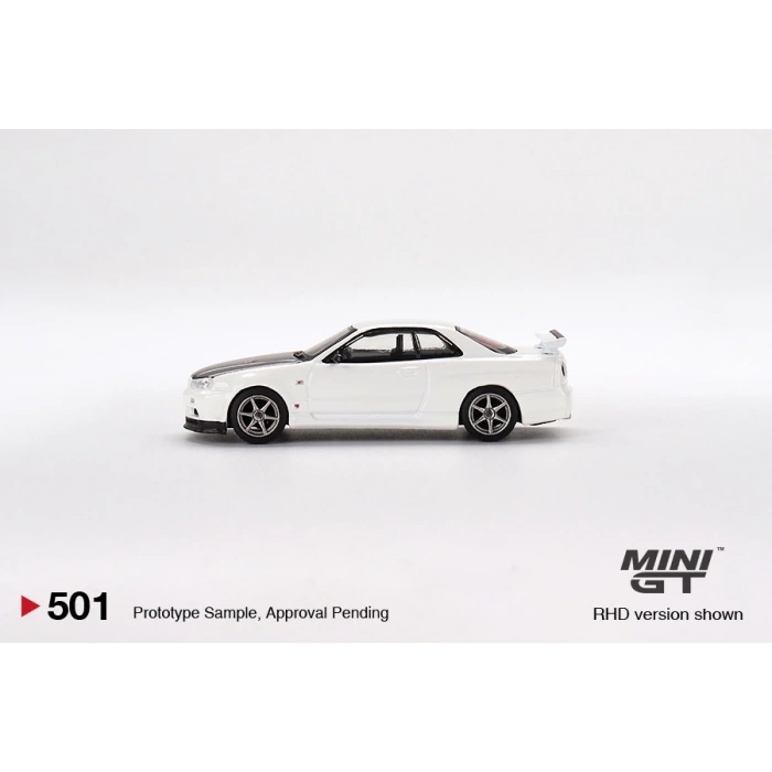 Mini GT MGT00501 1/64 Nissan Skyline GT-R (R34) V-Spec II N1 White