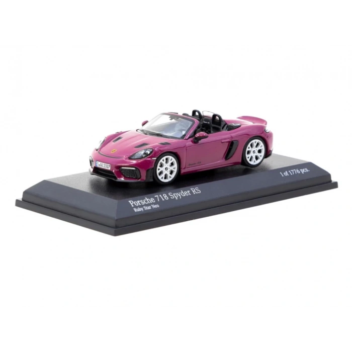 Minichamps X Tarmac Works 1/64 Porsche 718 Spyder RS Ruby Star Neo