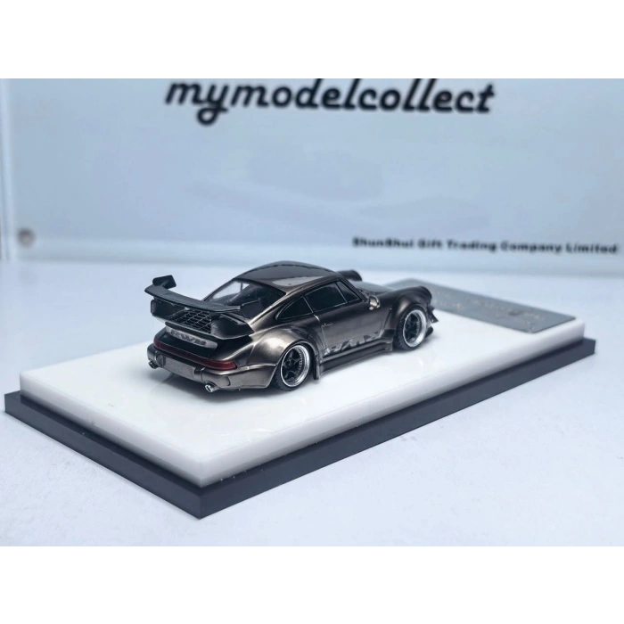 MyModelCollect 1/64 Porsche 964 RWB High Wing Chrome Pearl Gray 999 Limited