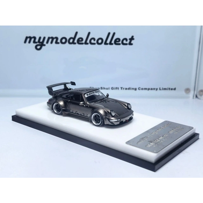 MyModelCollect 1/64 Porsche 964 RWB High Wing Chrome Pearl Gray 999 Limited