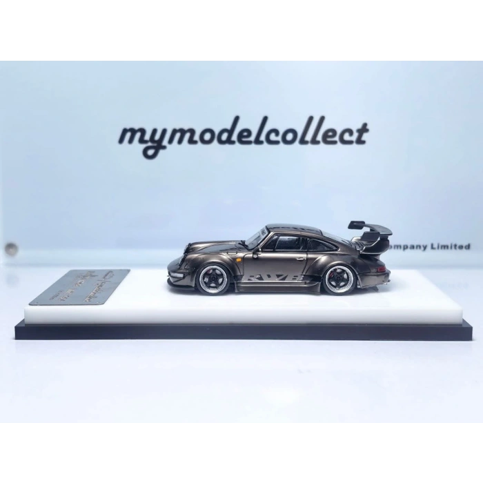 MyModelCollect 1/64 Porsche 964 RWB High Wing Chrome Pearl Gray 999 Limited