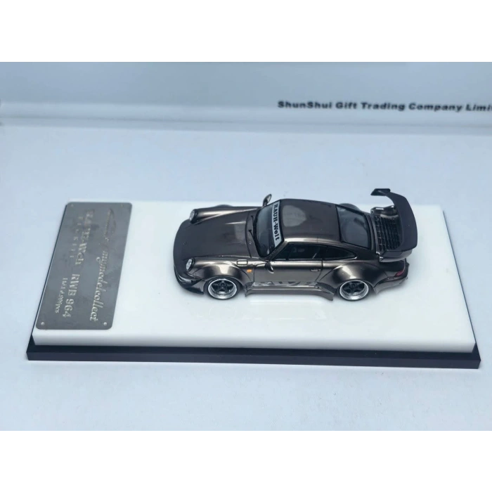 MyModelCollect 1/64 Porsche 964 RWB High Wing Chrome Pearl Gray 999 Limited
