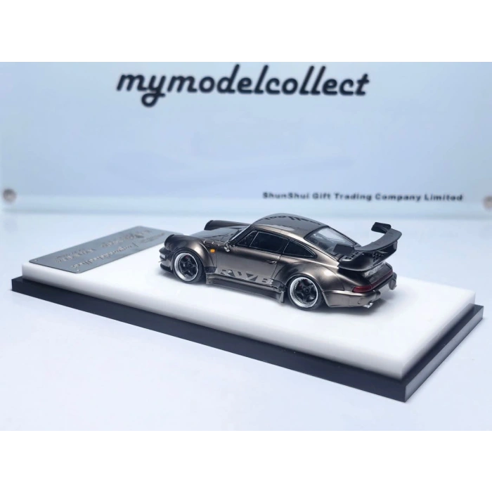 MyModelCollect 1/64 Porsche 964 RWB High Wing Chrome Pearl Gray 999 Limited