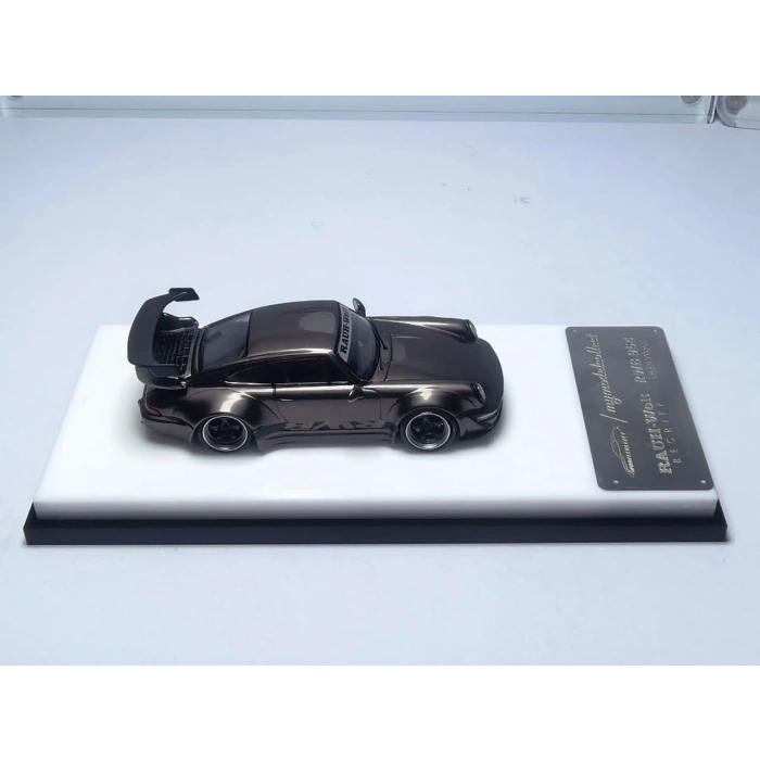 MyModelCollect 1/64 Porsche 964 RWB High Wing Chrome Pearl Gray 999 Limited