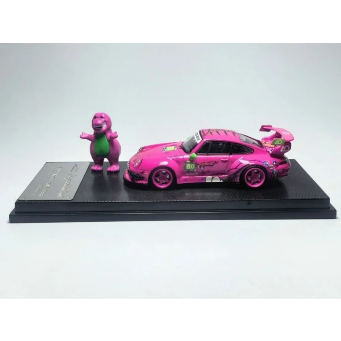 MyModelCollect 1/64 Porsche RWB 993 High Wing Roxy Livery + Figure