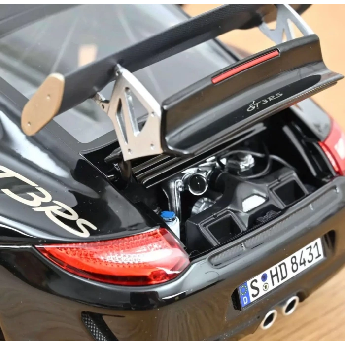 Norev 1/18 Porsche 911 GT3 RS 2009 Black & White Gold Metallic