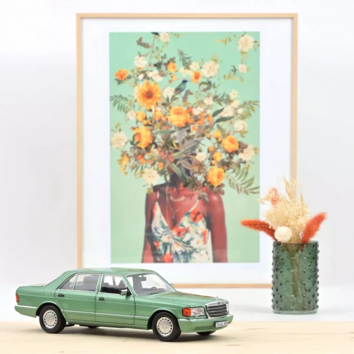 Norev 183469 1/18 Mercedes-Benz 560 SEL 1991 Light Green Metallic