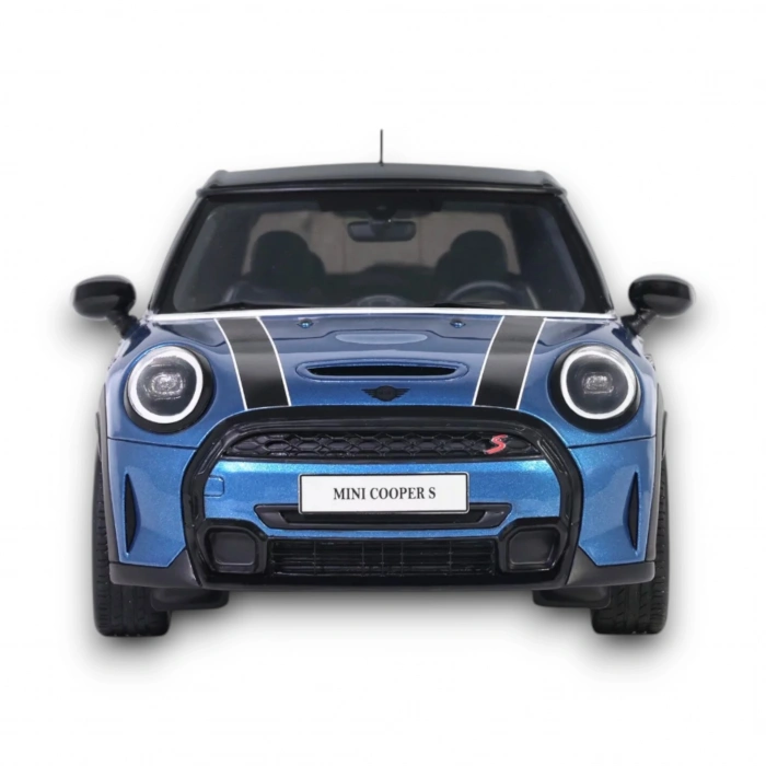 Otto Models OT982 1/18 Mini Cooper S Island Blue + White Stripes 2021