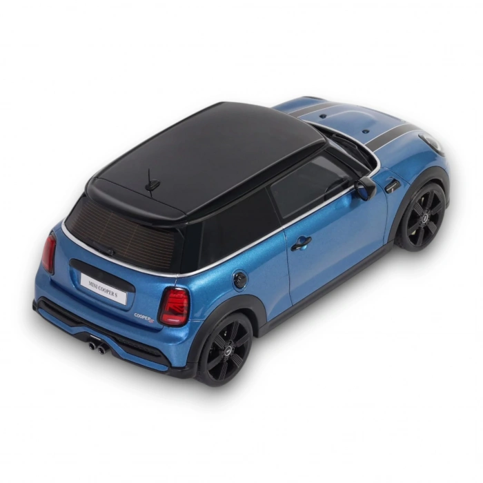 Otto Models OT982 1/18 Mini Cooper S Island Blue + White Stripes 2021