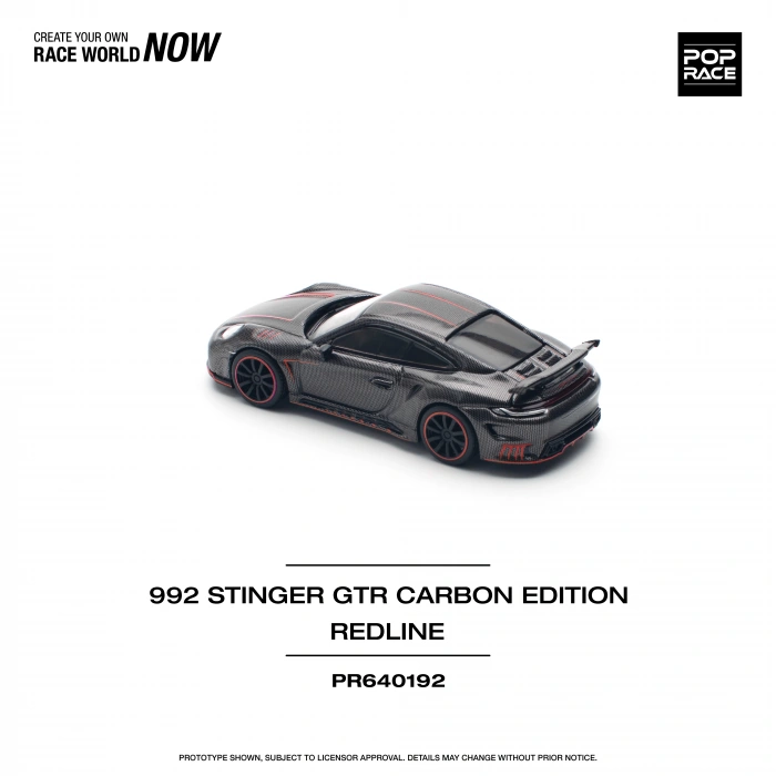 Pop Race 1/64 992 Stinger GTR Carbon Edition Redline