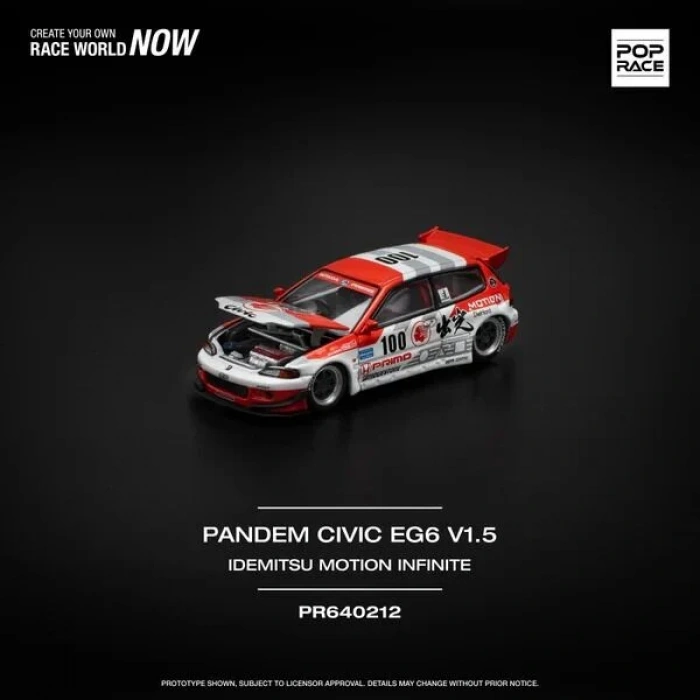 Pop Race 1/64 Pandem Civic EG6 V1.5 Idemitsu Motion Infinite