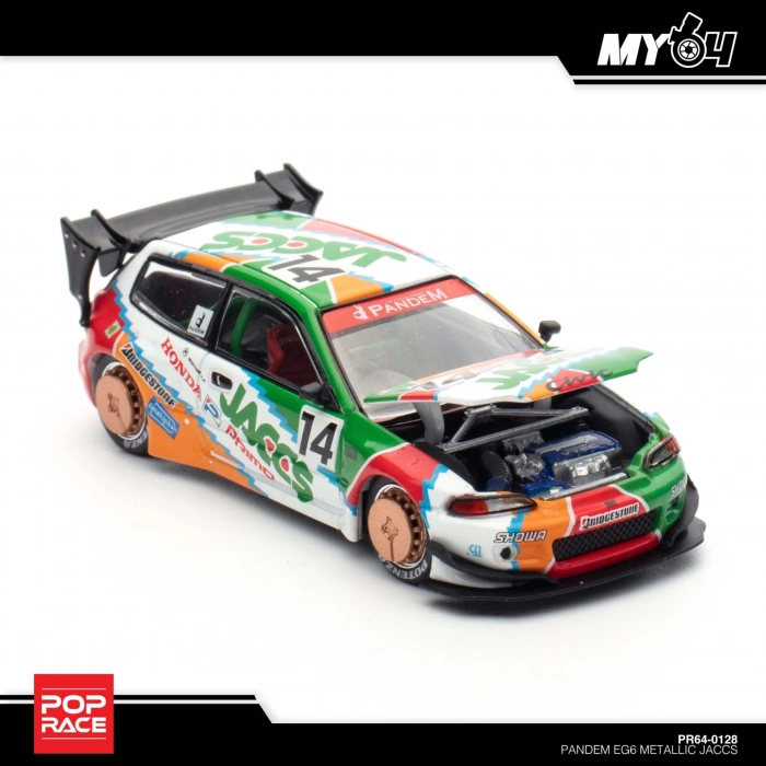 Pop Race 1/64 Pandem EG6 Metallic Jaccs