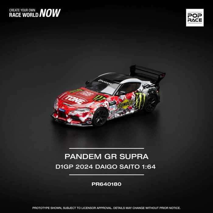 Pop Race 1/64 Pandem Gr Supra D1GP 2024 Daigo Saito