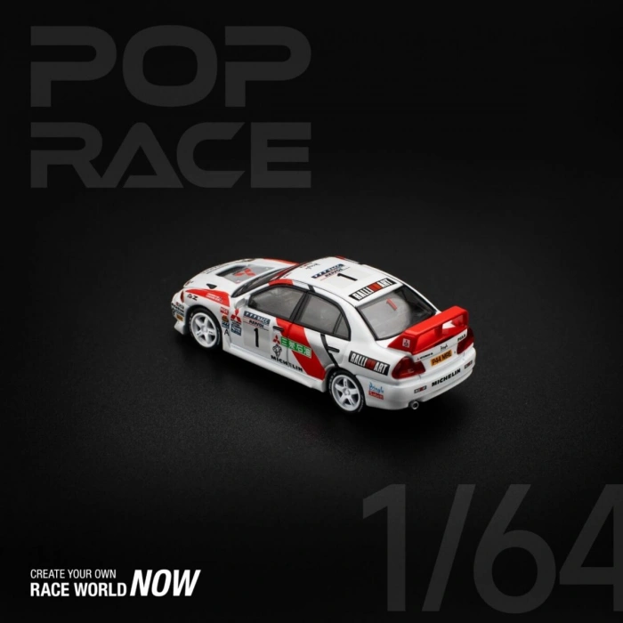 Pop Race PR640165 1/64 Mitsubishi Lancer Evolution IV 1997 Catalunya Rally Winner