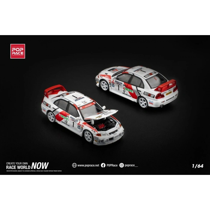 Pop Race PR640165 1/64 Mitsubishi Lancer Evolution IV 1997 Catalunya Rally Winner