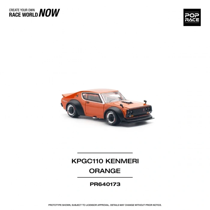 Pop Race PR640173 1/64 Nissan Skyline GT-R V8 Drift Kenmeri