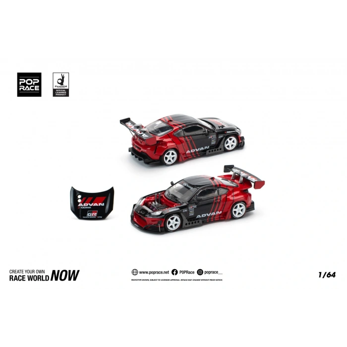 Pop Race PR640228 1/64 PANDEM GR86 – ADVAN