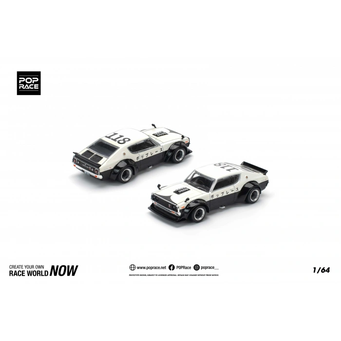 Pop Race PR640252 1/64 Nissan Skyline KPGC110 Kenmeri NPA Style
