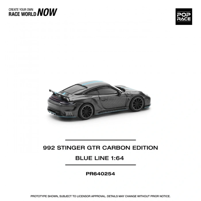 Pop Race PR640254 1/64 992 STINGER GTR CARBON EDITION (BLUE LINE)