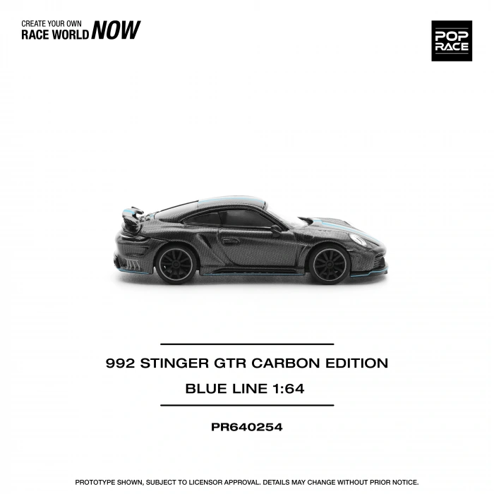 Pop Race PR640254 1/64 992 STINGER GTR CARBON EDITION (BLUE LINE)