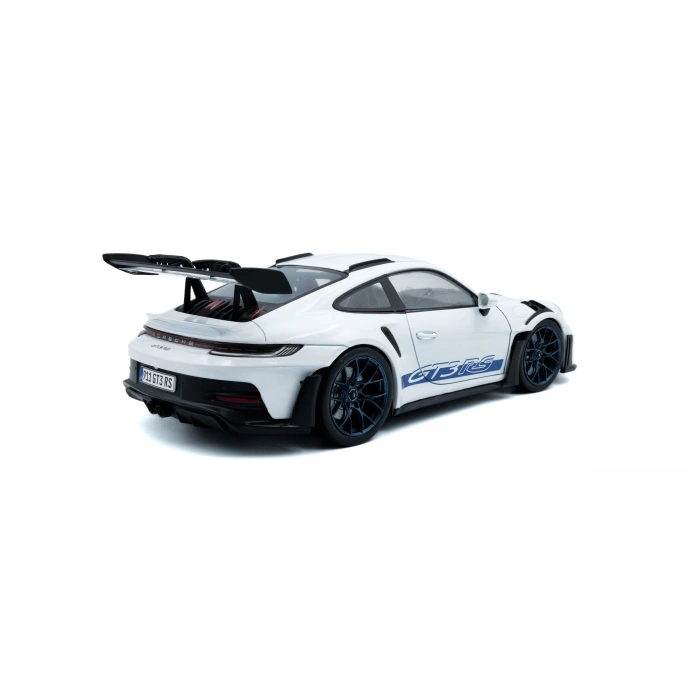 Solido S1812102 1/18 Porsche 911 GT3 RS – White With Blue Sripes – 2024