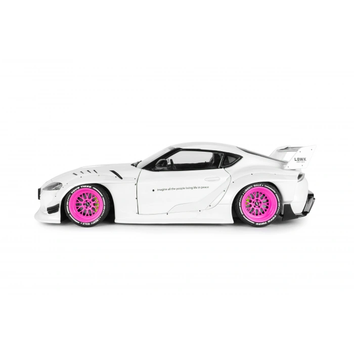 Solido S1815502 1/18 Toyota GR Supra LIBERTY WALK BODY KIT – WHITE PINK – 2025