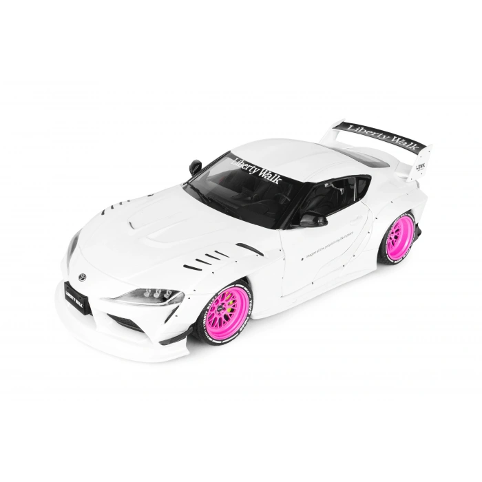 Solido S1815502 1/18 Toyota GR Supra LIBERTY WALK BODY KIT – WHITE PINK – 2025