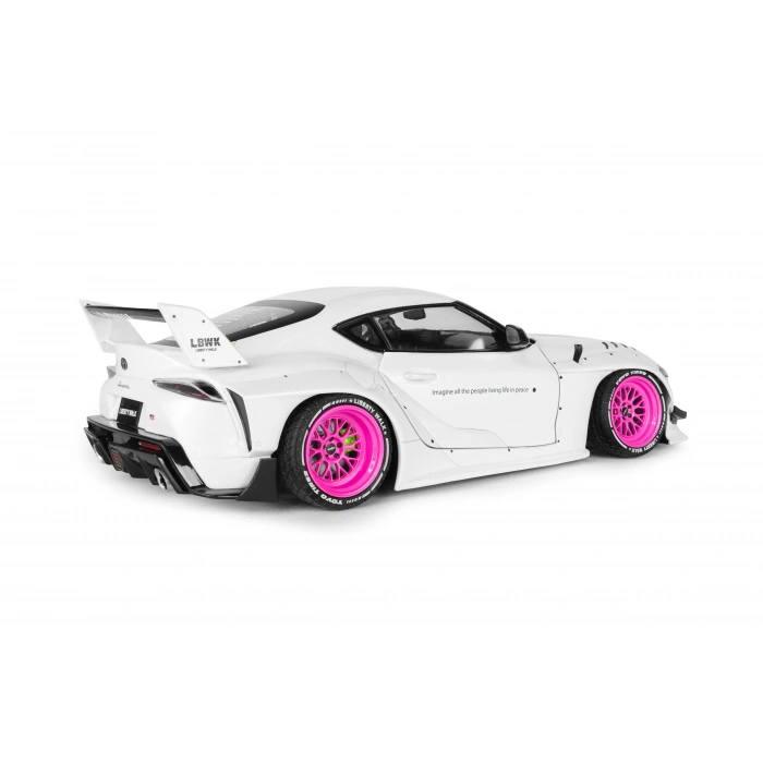 Solido S1815502 1/18 Toyota GR Supra LIBERTY WALK BODY KIT – WHITE PINK – 2025