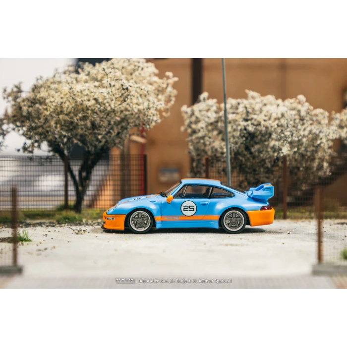 Tarmac Works 1/64 993 Remastered By Gunther Werks Blue / Orange - HOBBY64