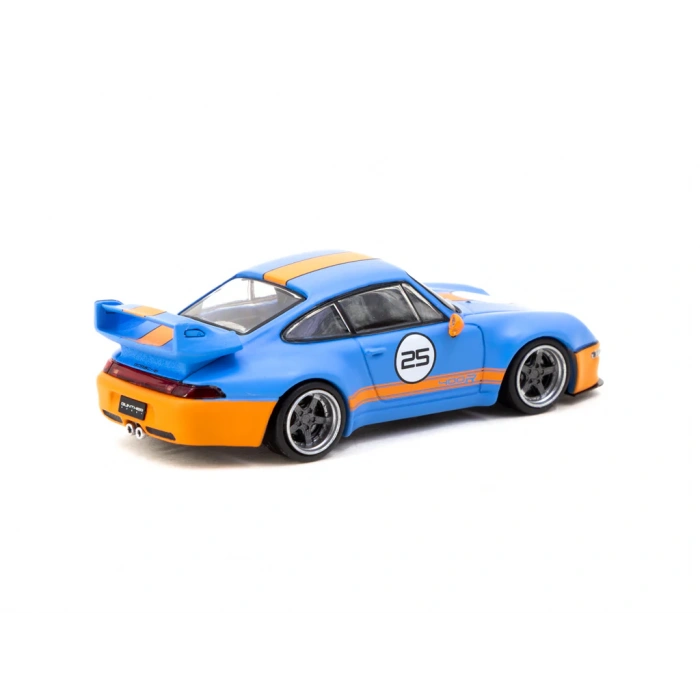 Tarmac Works 1/64 993 Remastered By Gunther Werks Blue / Orange - HOBBY64