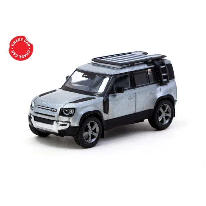 Tarmac Works 1/64 Land Rover Defender 110 Grey Metallic