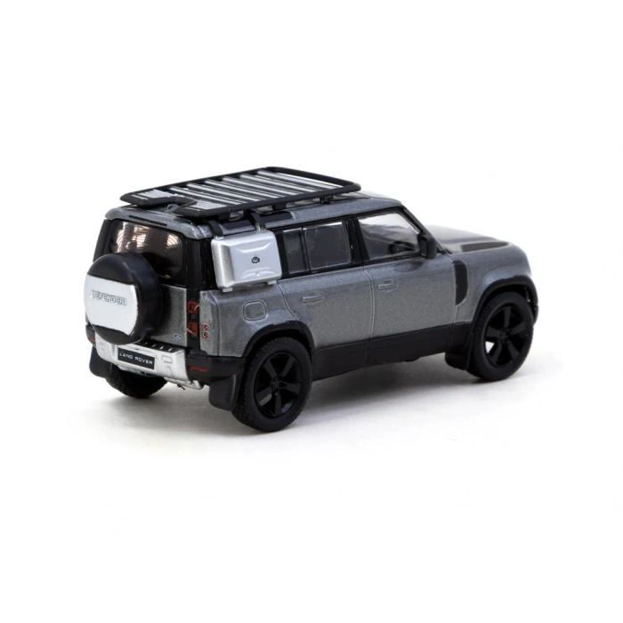 Tarmac Works 1/64 Land Rover Defender 110 Grey Metallic