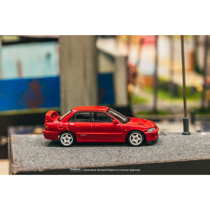Tarmac Works 1/64 Mitsubishi Lancer GSR Evolution II Red with Tarmac Cards - GLOBAL64