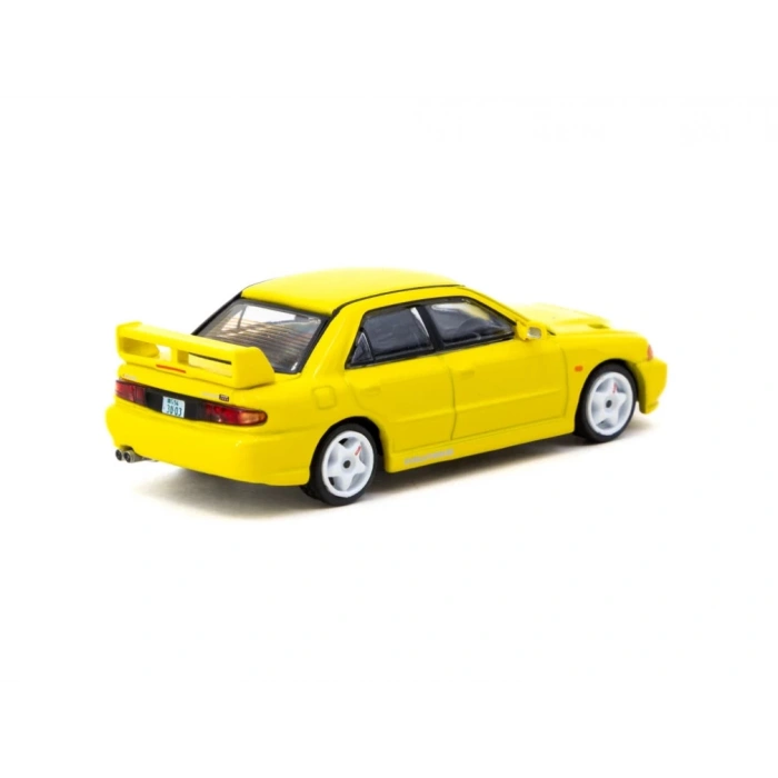 Tarmac Works 1/64 Mitsubishi Lancer GSR Evolution III Yellow with Tarmac Cards