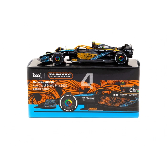 Tarmac Works X iXO Models 1/64 McLaren MCL36 Abu Dhabi Grand Prix 2022 Lando Norris #4- GLOBAL64