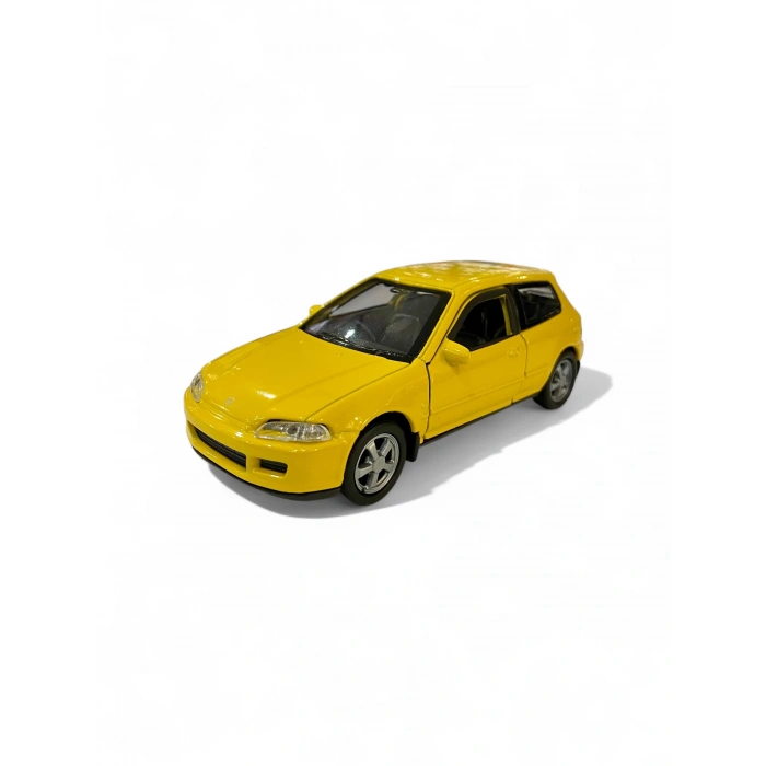 Welly 1/36 Honda Civic EG6 Sarı (Çek Bırak)