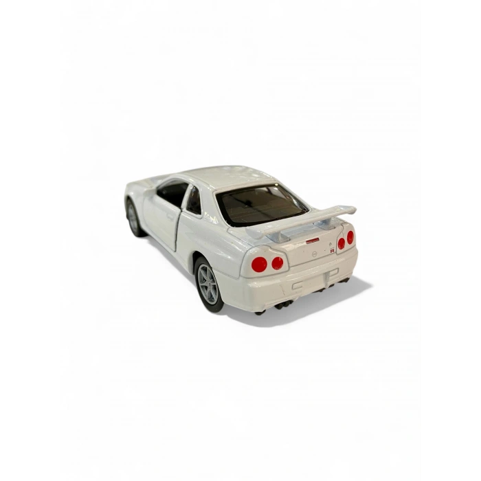 Welly 1/36 Nissan Skyline GT-R R34 Beyaz (Çek Bırak)