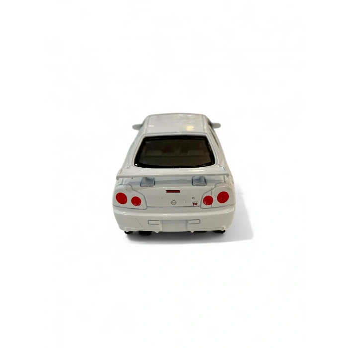 Welly 1/36 Nissan Skyline GT-R R34 Beyaz (Çek Bırak)