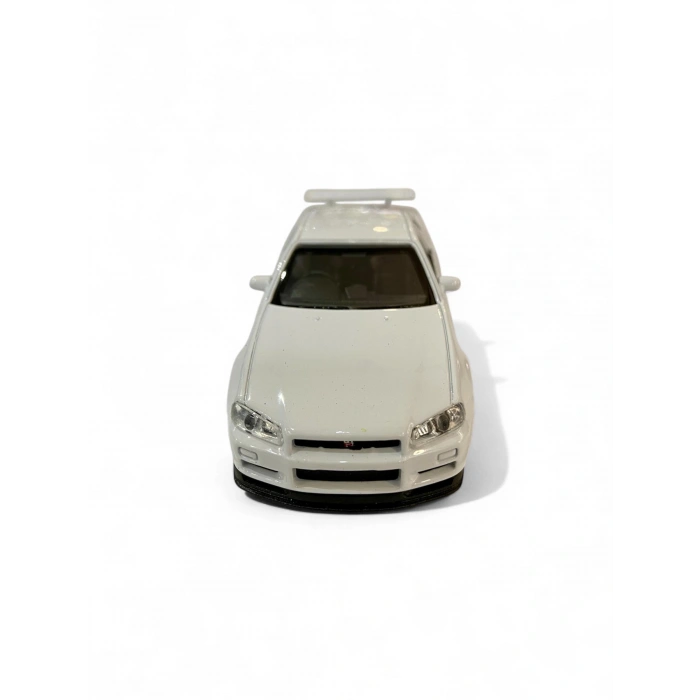 Welly 1/36 Nissan Skyline GT-R R34 Beyaz (Çek Bırak)