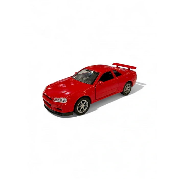 Welly 1/36 Nissan Skyline GT-R R34 Kırmızı (Çek Bırak)