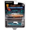 Greenlight 1/64 California Lowriders Series 1 - 1973 Cadillac Sedan deVille - Teal with White Roof Solid Pack 63010-F
