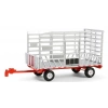 Greenlight 1/64 Down on the Farm Series 9- Silver & Red Bale Throw Wagon 48090-F