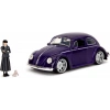 Jada 1/24 Wednesday 1972 VW Beetle with Wednesday & Thing Figures