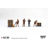 Mini GT 1/64 Figurine: UPS Driver and workers MGTAC30
