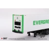 Mini GT 1/64 Western Star 49X Blue w/ 40 Reefer Container EVERGREEN
