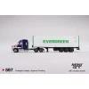 Mini GT 1/64 Western Star 49X Blue w/ 40 Reefer Container EVERGREEN