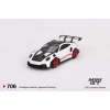 Mini GT 164 Porsche 911 (992) GT3 RS Weissach Package White with Pyro Red MGT00706