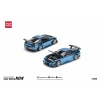 Pop Race 1/64 Mazda RX7 RE-Amemiya Widebody Blue Chorme