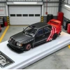 Rhino Model 1/64 Mercedes Benz 190E w124 Black Red Stripe